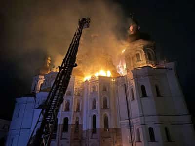 Image for Russia says it did not strike Kyiv monastery, says a U.S.-made Patriot air defence missile did