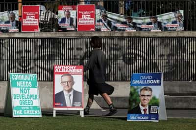 Image for Australia's Albanese claims election victory, riding anti-Trump wave