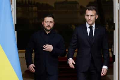 Image for France's position in Middle East is defensive, Macron says, after attack on its soldiers