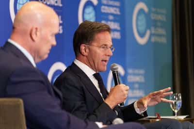 Image for NATO alliance is defensive, Russia should stop nuclear threat, Rutte says