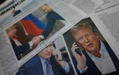 Image for Trump says he will speak with Putin, Zelenskiy on Monday