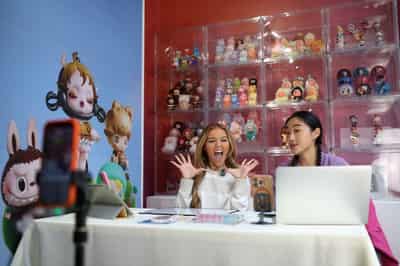 Image for Labubu craze hits London on Singles' Day with AliExpress live shopping show
