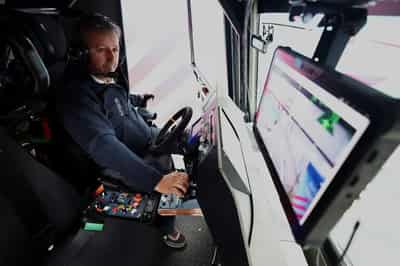 Image for Airbus fits electric truck with airliner cockpit to study safer taxiing