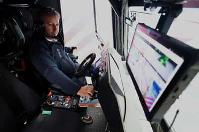 Image for Airbus fits electric truck with airliner cockpit to study safer taxiing