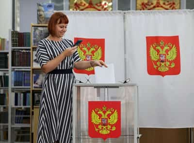 Image for Voting begins in Russian parliamentary election which Putin has cast as barometer of support for war