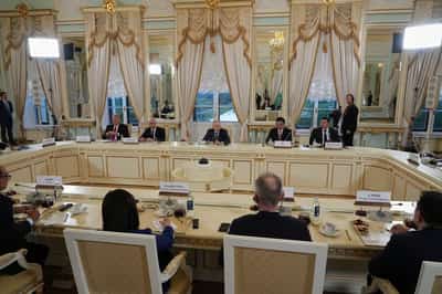 Image for Putin sidesteps a question on whether or not he will stay in power until 2036