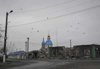 Image for Russian video shows soldiers walking freely through ruins of Ukraine's Pokrovsk
