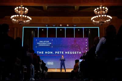Image for Hegseth, at D-Day event, says Europe faces 'invasion' of dangerous ideologies