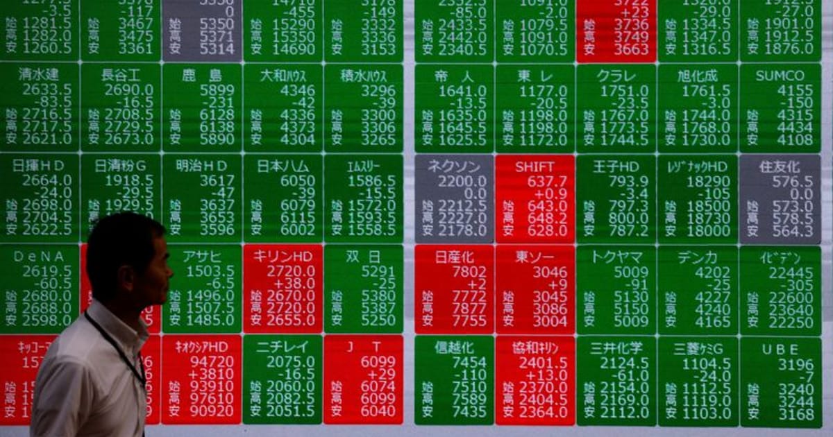 Asian Shares Edge Higher on Tech Gains as Oil Eases, Reuters Reports