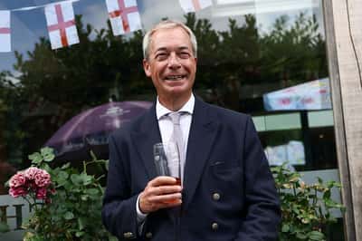 Image for UK police arrest man who threatened to shoot Nigel Farage, Telegraph says