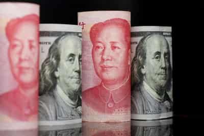 Image for Yen gains before Powell speech, Aussie jumps