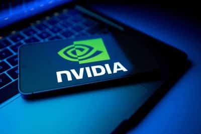 Image for Nvidia's stock market value nears record $5 trillion