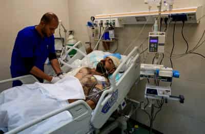 Image for Father in intensive care after nine children killed in Israeli strike on Gaza