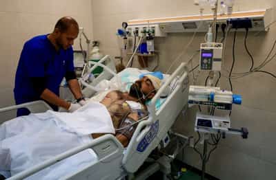 Image for Father in intensive care after nine children killed in Israeli strike on Gaza