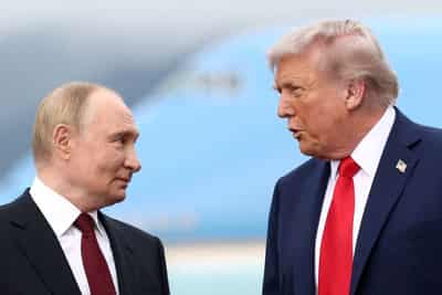 Image for Trump says he discussed a Ukraine ceasefire with Putin