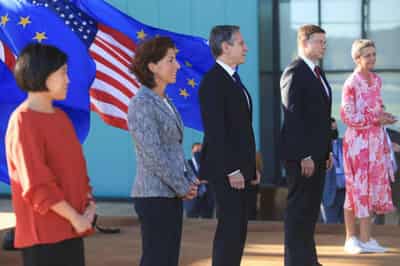 Image for U.S., EU agree to work on chip supplies, tech rules, China trade