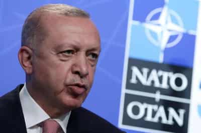 Image for Turkey’s Erdogan links Sweden NATO bid to return of ‘terrorists’