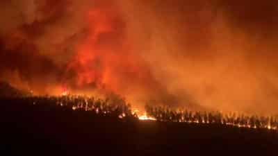 Image for Wildfires rage in France, thousands evacuated from homes