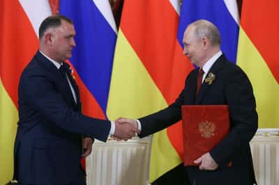 Image for Leader of Russia-backed Georgian region resigns to become Putin adviser