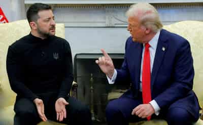 Image for Trump says he will probably meet Zelenskiy at NATO summit