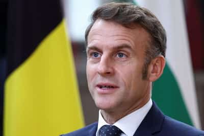 Image for France to build new aircraft carrier, Macron tells troops based in Gulf