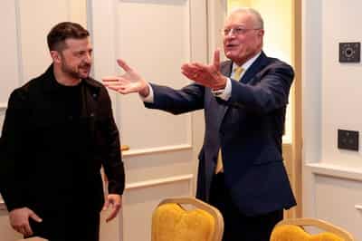 Image for Ukraine's Zelenskiy says he discussed pressure on Russia with US envoy Kellogg