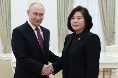 Image for Russia's Putin meets North Korea's top diplomat in Kremlin