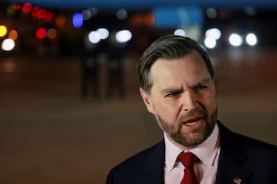 Image for Vance warns Iran not to "play us" as he leaves for talks