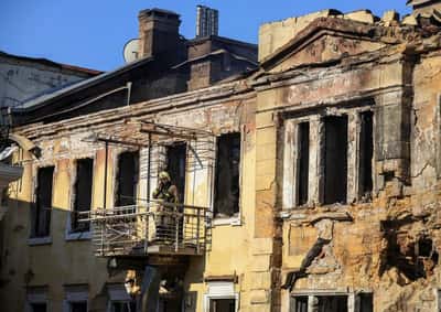 Image for Ukraine's Odesa port sustains damage from Russian attack, Zelenskiy says