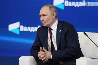 Image for Putin says Russia has captured nearly 5,000 square km in Ukraine this year