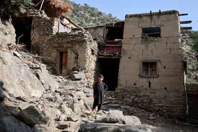 Image for Afghan earthquake survivors refuse to return to villages, fearing landslides