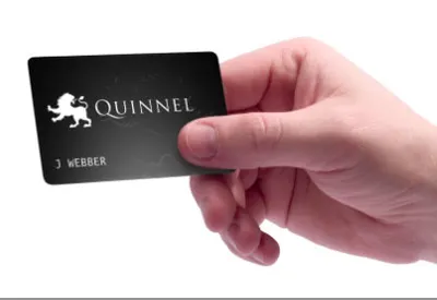 Black card and hand