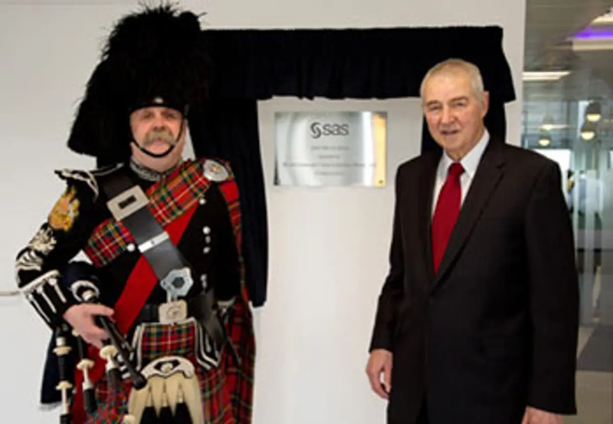 SAS CEO, Dr Jim Goodnight, personally opens the new Fraud R&D centre in Glasgow