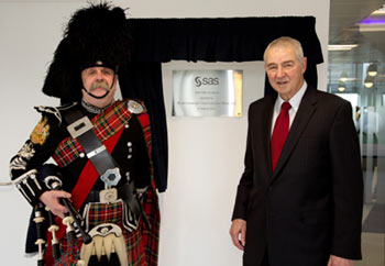 SAS CEO, Dr Jim Goodnight, personally opens the new Fraud R&D centre in Glasgow
